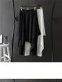 Elastic Waist Plain Asymmetrical Skirt Overlay Dance Pants