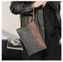 Two Tone Faux Leather Clutch