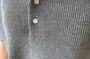 Short-Sleeve Plain Knit Polo Top