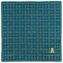 Checker & Teddy Bear Double-sided Gauze Handkerchief