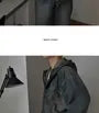 Hooded Denim Zip Jacket / Mid Rise Washed Straight Leg Jeans / Set