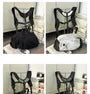 Drawstring Mesh Panel Nylon Belt Bag