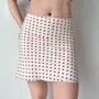 Mid Waist Dotted Mini Pencil Skirt