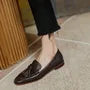 Tassel Faux Leather Loafers