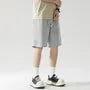 Drawstring Waist Plain Shorts