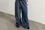 Drawstring Waist Plain Wide Leg Sweatpants