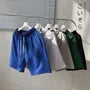 Drawstring Waist Plain Shorts