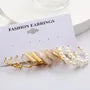 Set Of 6: Alloy Hoop Earring