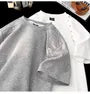 Short-Sleeve Crew Neck Plain Studded T-Shirt