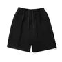 Drawstring Waist Plain Sweat Shorts