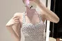 Halter-Neck Dotted Mini Layered Swimdress