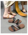 Platform Rhinestone Slide Sandals