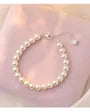 999 Silver Faux Pearl Bracelet