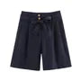 Mid Rise Plain Shorts