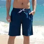 Drawstring Waist Plain Beach Shorts