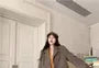 V-Neck Plain Cardigan / Single-Breasted Blazer / High Rise Plaid Maxi Pencil Skirt