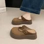 Buckled Platform Mules