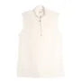 Sleeveless Half Zip Plain Top