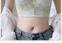 [90B - 105E] Plus Size Mesh Panel Lace Wireless Bra