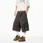 Mid Rise Plain Cargo Shorts