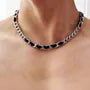 Faux Leather  Chain Necklace