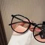 Round Blush Cheek Color Lens Glasses