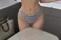 Set: Striped Bikini Top + Bottom