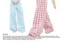 Mid Rise Plaid Wide Leg Pants