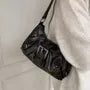 Buckled Faux Leather Shoulder Bag