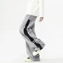 Drawstring Waist Two Tone Wide Leg Sweatpants