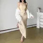 Sleeveless Off Shoulder Ruched Panel Lace Maxi Mermaid Dress