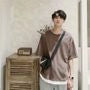 Oversized Mock Two-Piece Plain T-Shirt