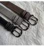Contrast Stitching Faux Leather Belt