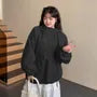 [XL-4XL] Drawstring Hooded Zip-Up Plain Jacket