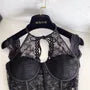 Sleeveless Lace Crop Bustier Top