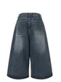 Mid Rise Washed Wide Leg Jorts