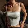 Square Neck Plain Cropped Corset Top