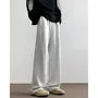 Mid Rise Plain Wide Leg Pants