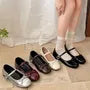 Ribbon Accent Mary Jane Flats