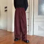 High Waist Twill Wide Leg Dress Pants