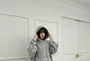 Unisex Washed Loose-Fit Zip-Up Hooded Jacket