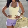 Set: Halter Neck Tank Top + Camisole Top + High Waist Yoga Shorts