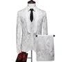 Set: One Buttoned Blazer + Button-Up Vest + Dress Pants