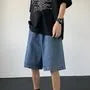 High Waist Wide Leg Denim Shorts