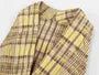 Sleeveless V-Neck Plaid Knot Front-Slit Blouse