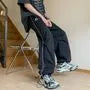 Drawstring-Waist Striped Wide-Leg Sweatpants