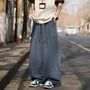 Drawstring Waist Plain Wide Leg Pants