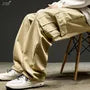 Mid Rise Plain Wide Leg Cargo Pants