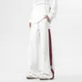 Drawstring Waist Striped Panel Straight Leg Sweatpants