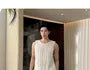 Crewneck Beaded Plain Tank Top